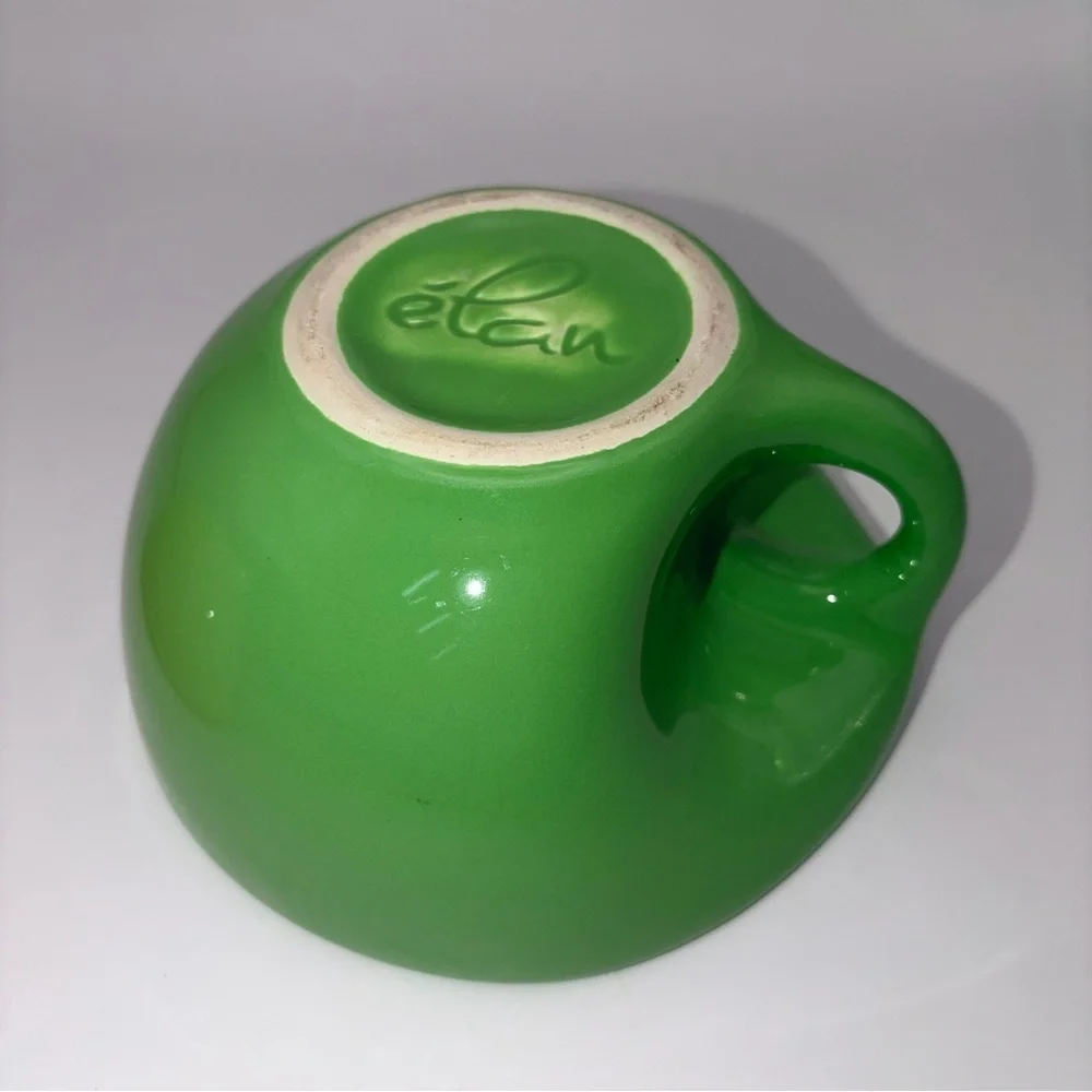 Vintage Elan McPherson Flavour Buddha Ceramic Green & Yellow Udon Bowls Mugs MCM